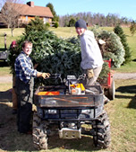 Riley and Tyler deliver a load of trees